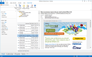 The MailStore Add-in integrates seamlessly into Microsoft Outlook and can be intuitively operated by users.