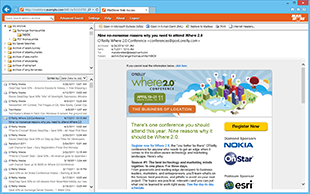 MailStore Web Access enables you to use any web browser to access the email archive.